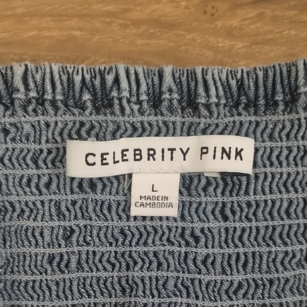 Celebrity Pink Textured Blue Top - Picture 2 of 4
